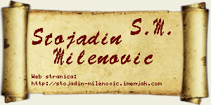 Stojadin Milenović vizit kartica